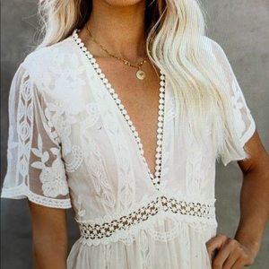 White Lace Maxi Worn Once